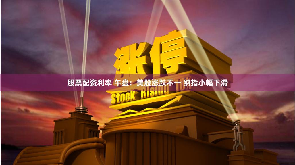 股票配资利率 午盘：美股涨跌不一 纳指小幅下滑